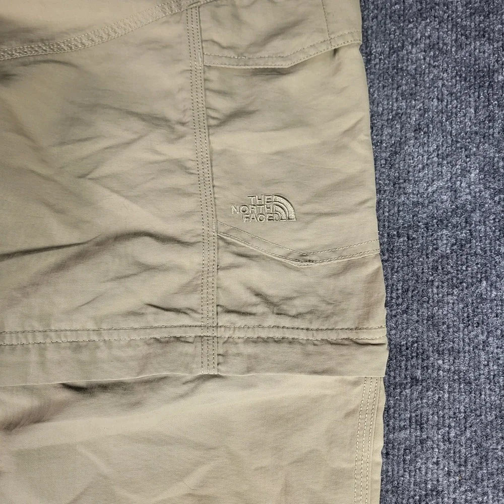 The North Face Mens Convertible Cargo Hiking Pants Khaki Beige Large L Regular